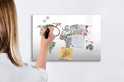 Tableau magnétique pour dessiner motif carte en billets de banque
