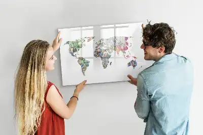Tableau magnétique pour dessiner motif carte en billets de banque