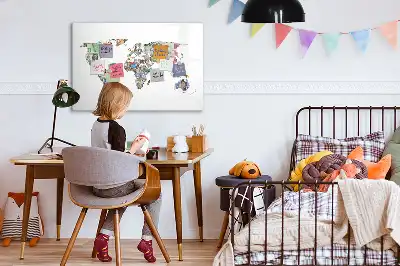 Tableau magnétique pour dessiner motif carte en billets de banque