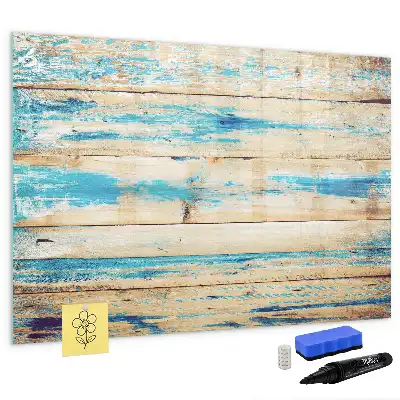 Tableau magnétique à dessiner en bois rayé