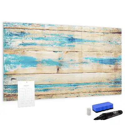 Tableau magnétique à dessiner en bois rayé