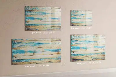 Tableau magnétique à dessiner en bois rayé