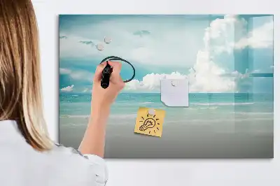 Tableau magnétique pour dessiner motif paysage marin
