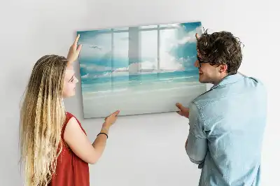 Tableau magnétique pour dessiner motif paysage marin