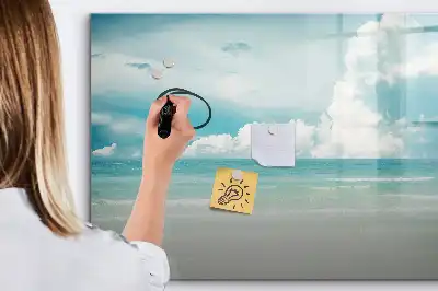 Tableau magnétique pour dessiner motif paysage marin