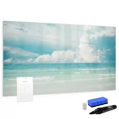 Tableau magnétique pour dessiner motif paysage marin