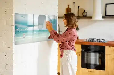 Tableau magnétique pour dessiner motif paysage marin