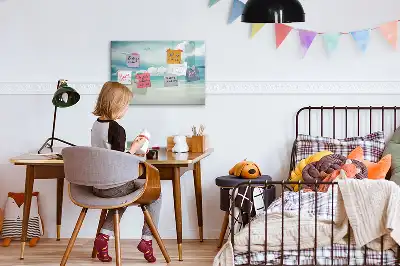 Tableau magnétique pour dessiner motif paysage marin