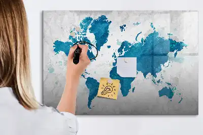 Carte du monde tableau magnétique à dessiner