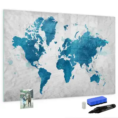 Carte du monde tableau magnétique à dessiner