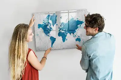 Carte du monde tableau magnétique à dessiner