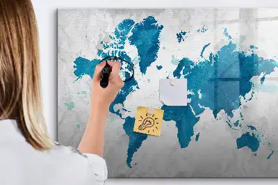 Carte du monde tableau magnétique à dessiner