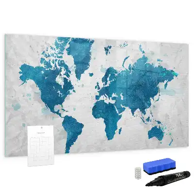 Carte du monde tableau magnétique à dessiner