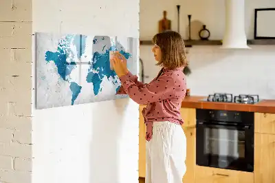 Carte du monde tableau magnétique à dessiner