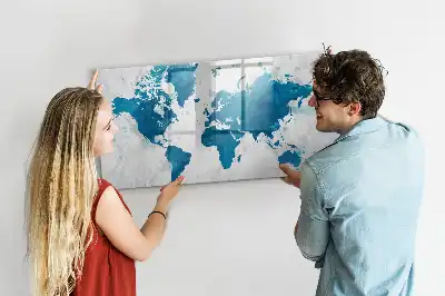Carte du monde tableau magnétique à dessiner