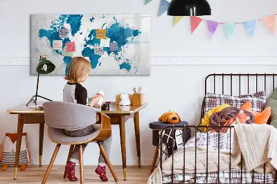 Carte du monde tableau magnétique à dessiner