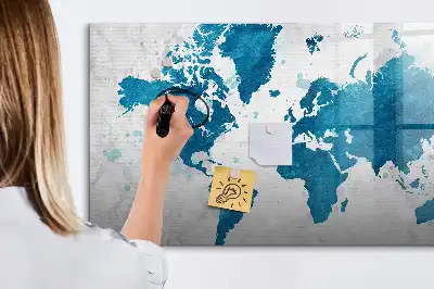 Carte du monde tableau magnétique à dessiner