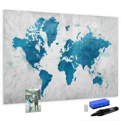 Carte du monde tableau magnétique à dessiner