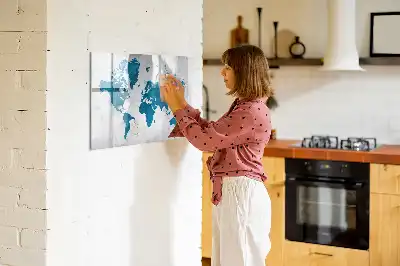 Carte du monde tableau magnétique à dessiner