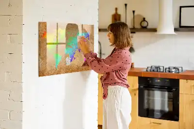 Tableau magnétique pour dessiner carte du monde arc-en-ciel