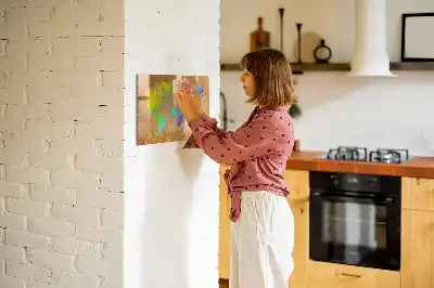 Tableau magnétique pour dessiner carte du monde arc-en-ciel