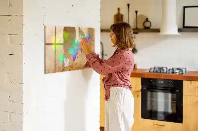 Tableau magnétique pour dessiner carte du monde arc-en-ciel