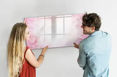 Tableau magnétique à dessiner motif roses abstraites