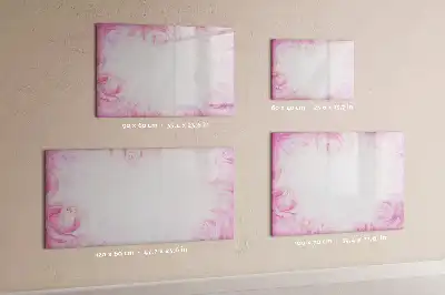 Tableau magnétique à dessiner motif roses abstraites