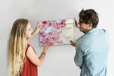 Tableau magnétique à dessiner motif fleurs de printemps
