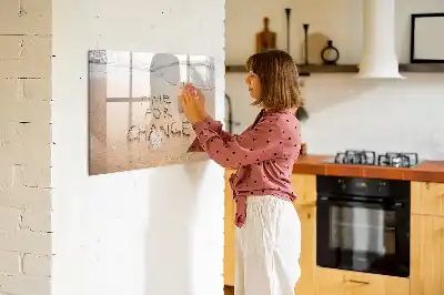 Tableau magnétique à dessiner motif citation sur la plage