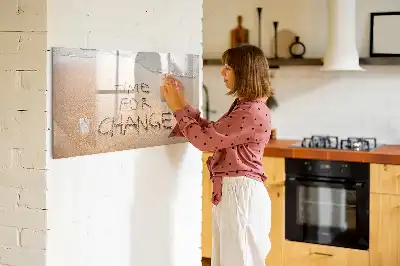 Tableau magnétique à dessiner motif citation sur la plage