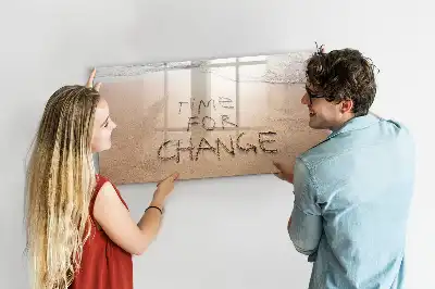 Tableau magnétique à dessiner motif citation sur la plage