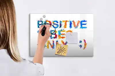 Tableau magnétique à dessiner motif citation positive