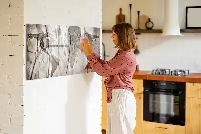 Tableau magnétique pour dessiner motif carte du monde