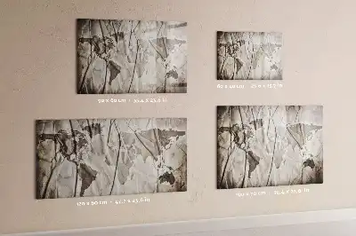 Tableau magnétique pour dessiner motif carte du monde