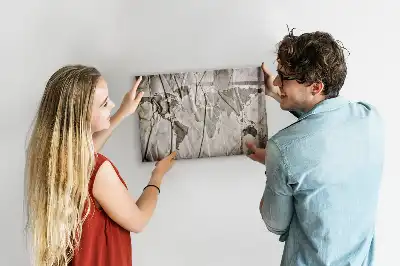 Tableau magnétique pour dessiner motif carte du monde