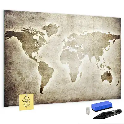 Carte du monde tableau magnétique à dessiner