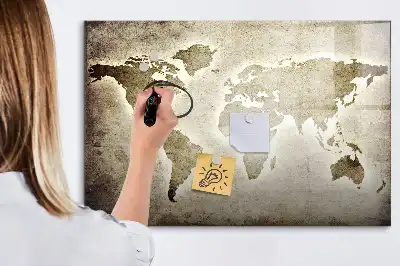 Carte du monde tableau magnétique à dessiner