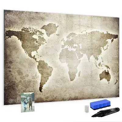 Carte du monde tableau magnétique à dessiner