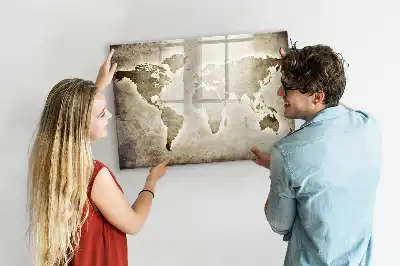 Carte du monde tableau magnétique à dessiner