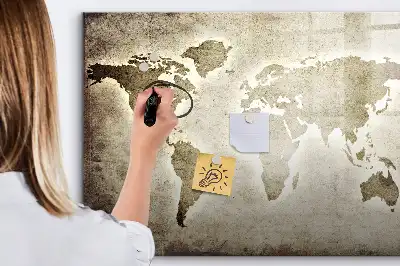 Carte du monde tableau magnétique à dessiner