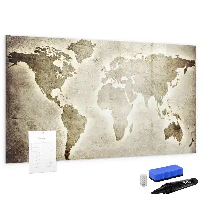 Carte du monde tableau magnétique à dessiner