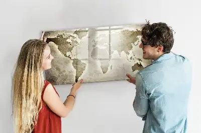 Carte du monde tableau magnétique à dessiner