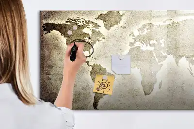 Carte du monde tableau magnétique à dessiner