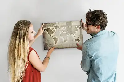 Carte du monde tableau magnétique à dessiner