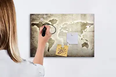 Carte du monde tableau magnétique à dessiner