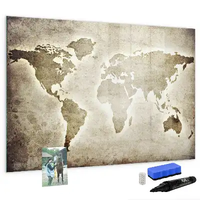 Carte du monde tableau magnétique à dessiner