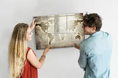 Carte du monde tableau magnétique à dessiner