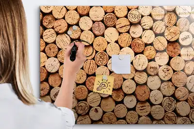 Tableau magnétique pour dessiner bouchons de vin en bois