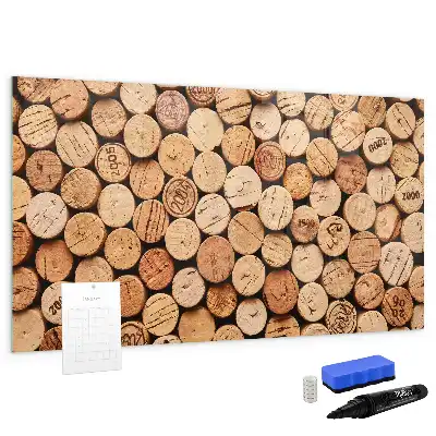 Tableau magnétique pour dessiner bouchons de vin en bois